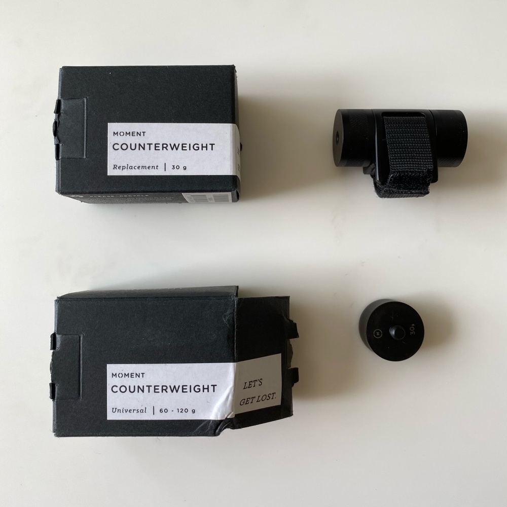 Moment lens universal gimbal counterweight
